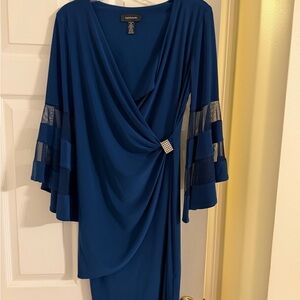 R&M Richards Royal Blue Long Sleeve Dress